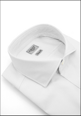 Camicia Business Cotone Zeus Bianca/Azzurra - Vista Frontale - Camicia Cotone Italiano - Gest Camiceria Online — Camicia Gest