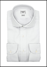 Camicia Business Cotone Zeus Bianca/Azzurra - Vista Completa - Camicie di Cotone Italiano - Gest — Camicia Gest
