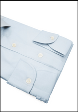 Camicia Business Cotone Zeus Bianca/Azzurra - Vista Laterale - Camicie Online di Qualità - Gest — Camicia Gest