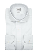 Camicia Lino Voile Zephir Bianca - Vista Completa - Camicie di Cotone Italiano - Gest — Camicia Gest