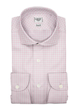 Camicia Cotone Zephir a Quadretti Rosa - Vista Completa - Camicie di Cotone Italiano - Gest — Camicia Gest