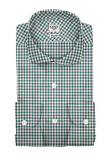 Camicia Cotone Zephir a Quadretti Verde - Vista Completa - Camicie di Cotone Italiano - Gest — Camicia Gest