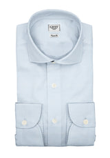 Camicia Cotone Chambray Super Azzurro - Vista Completa - Camicie di Cotone Italiano - Gest — Camicia Gest