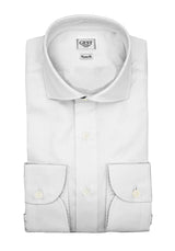 Camicia Piumino In Pregiato Cotone Egiziano Bianca - Vista Completa - Camicie di Cotone Italiano - Gest — Camicia Gest