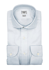 Camicia Super Piumino In Pregiato Cotone Egiziano Bianca Porcellana - Vista Completa - Camicie di Cotone Italiano - Gest — Camicia Gest