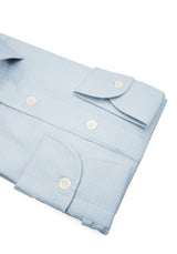 Camicia Needle Azzurra A Quadri - Dettaglio Tessuto - Acquisto Camicie Online - Gest — Camicia Gest