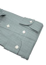 Camicia Cotone Zephir a Quadretti Verde - Dettaglio Tessuto - Acquisto Camicie Online - Gest — Camicia Gest