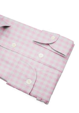 Camicia Cotone Zephir a Quadri Rosa - Dettaglio Tessuto - Acquisto Camicie Online - Gest — Camicia Gest