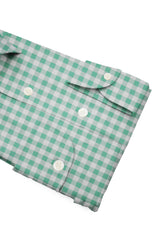 Camicia Cotone Zephir a Quadri Verde - Dettaglio Tessuto - Acquisto Camicie Online - Gest — Camicia Gest