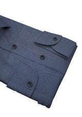 Camicia Comfort TP2 Blu Di Prussia - Dettaglio Tessuto - Acquisto Camicie Online - Gest — Camicia Gest