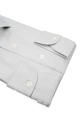 Camicia Air 100 Cotone Popeline Bianca a Righe Beige - Dettaglio Tessuto - Acquisto Camicie Online - Gest — Camicia Gest