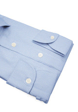Camicia Super Piumino In Pregiato Cotone Egiziano Giza 87 A Righe - Dettaglio Tessuto - Acquisto Camicie Online - Gest — Camicia Gest