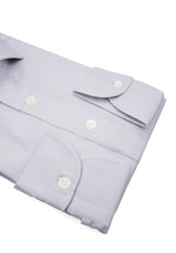 Camicia Popeline 120 Azzurra con Righe Bianche - Dettaglio Tessuto - Acquisto Camicie Online - Gest — Camicia Gest