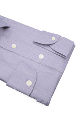 Camicia Popeline 120 Azzurra Con Righe Ondulate - Dettaglio Tessuto - Acquisto Camicie Online - Gest — Camicia Gest