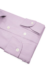 Camicia Popeline 120 Viola con Righe - Dettaglio Tessuto - Acquisto Camicie Online - Gest — Camicia Gest