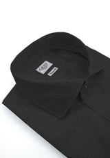 Camicia Business Comfort TP2 Stretch Popeline Nera Grafite - Vista Frontale - Camicia Cotone Italiano - Gest Camiceria Online — Camicia Gest