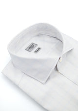 Camicia Opera Cotone Bouclé 3 Righe a Quadri Azzurro e Blu - Vista Frontale - Camicia Cotone Italiano - Gest Camiceria Online — Camicia Gest