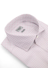 Camicia Cotone Zephir a Quadretti Rosa - Vista Frontale - Camicia Cotone Italiano - Gest Camiceria Online — Camicia Gest