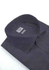 Camicia Cotone Chambray Super Blu di Prussia - Vista Frontale - Camicia Cotone Italiano - Gest Camiceria Online — Camicia Gest