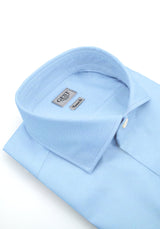 Camicia Business Comfort TP2 Stretch Popeline Azzurra Acqua - Vista Frontale - Camicia Cotone Italiano - Gest Camiceria On... — Camicia Gest