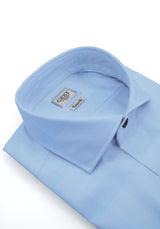 Camicia Business Comfort TP2 Stretch Popeline Blu Reale - Vista Frontale - Camicia Cotone Italiano - Gest Camiceria Online — Camicia Gest