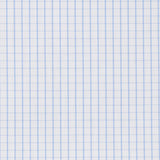 Camicia Popeline 100 Cotone a Quadri Azzurro Chiaro - Vista Laterale - Camicia su Misura - Gest Cotone Italiano — Camicia Gest
