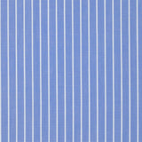 Camicia Needle Popeline Azzurra Con Righe Bianche - Vista Laterale - Camicia su Misura - Gest Cotone Italiano — Camicia Gest