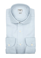 Camicia Business Cotone Zephir Azzurra - Vista Completa - Camicie di Cotone Italiano - Gest — Camicia Gest