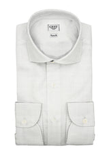Camicia Cotone Chambray Super Bianco - Vista Completa - Camicie di Cotone Italiano - Gest — Camicia Gest