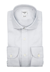 Camicia Piumino In Pregiato Cotone Egiziano Ghiaccio - Vista Completa - Camicie di Cotone Italiano - Gest — Camicia Gest