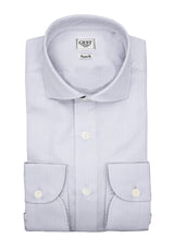 Camicia Popeline 120 Azzurra A Quadri - Vista Completa - Camicie di Cotone Italiano - Gest — Camicia Gest
