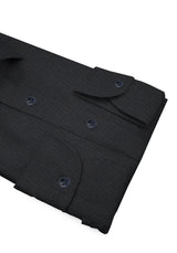 Camicia Comfort TP2 Stretch Popeline Nera Grafite - Dettaglio Tessuto - Acquisto Camicie Online - Gest — Camicia Gest