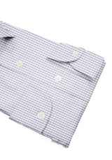 Camicia Popeline 100 Cotone a Quadri Azzurra - Dettaglio Tessuto - Acquisto Camicie Online - Gest — Camicia Gest