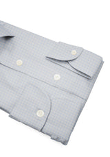 Camicia Cotone Zephir a Quadretti Azzurro - Dettaglio Tessuto - Acquisto Camicie Online - Gest — Camicia Gest