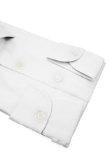Camicia Piumino In Pregiato Cotone Egiziano Bianca Pura - Dettaglio Tessuto - Acquisto Camicie Online - Gest — Camicia Gest
