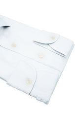 Camicia Piumino Twill In Pregiato Cotone Egiziano Giza 87 Azzurra - Dettaglio Tessuto - Acquisto Camicie Online - Gest — Camicia Gest