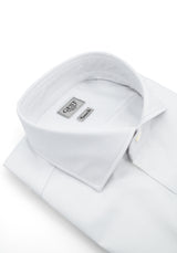Camicia Lino Voile Zephir Bianca - Vista Frontale - Camicia Cotone Italiano - Gest Camiceria Online — Camicia Gest