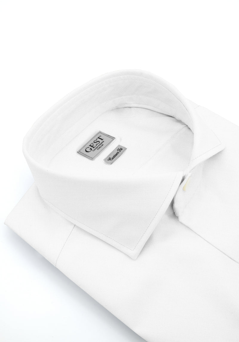 Camicia Business Cotone Zephir Bianca - Vista Frontale - Camicia Cotone Italiano - Gest Camiceria Online — Camicia Gest