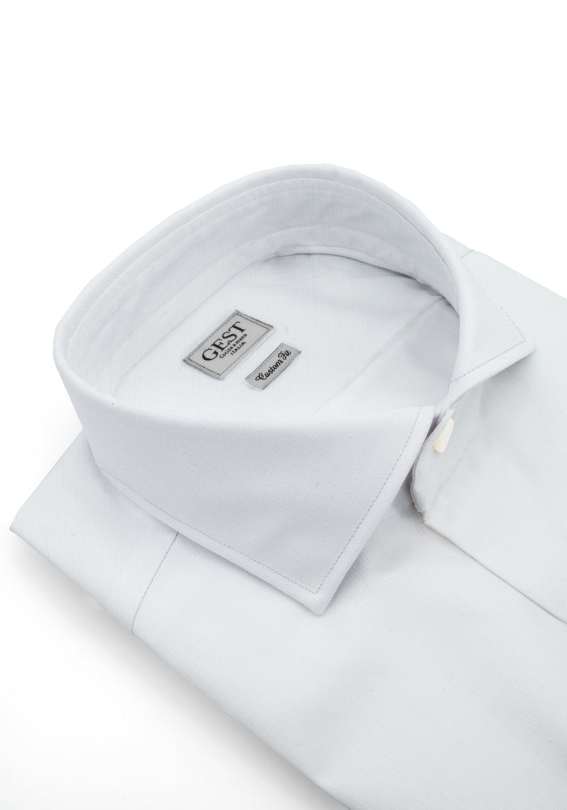 Camicia Business Cotone Zephir Medea Bianco - Vista Frontale - Camicia Cotone Italiano - Gest Camiceria Online — Camicia Gest