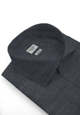 Camicia Business Cotone Zephir Medea Nero - Vista Frontale - Camicia Cotone Italiano - Gest Camiceria Online — Camicia Gest