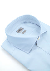 Camicia Comfort TP2 Stretch Popeline Azzurra - Vista Frontale - Camicia Cotone Italiano - Gest Camiceria Online — Camicia Gest