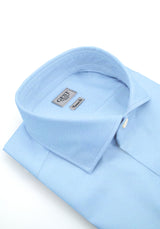 Camicia Comfort TP2 Stretch Popeline Azzurra Acqua - Vista Frontale - Camicia Cotone Italiano - Gest Camiceria Online — Camicia Gest