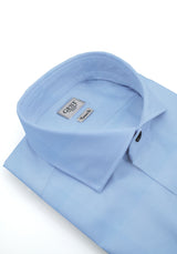 Camicia Comfort TP2 Stretch Popeline Blu Reale - Vista Frontale - Camicia Cotone Italiano - Gest Camiceria Online — Camicia Gest