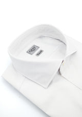 Camicia Piumino In Pregiato Cotone Egiziano Bianca - Vista Frontale - Camicia Cotone Italiano - Gest Camiceria Online — Camicia Gest