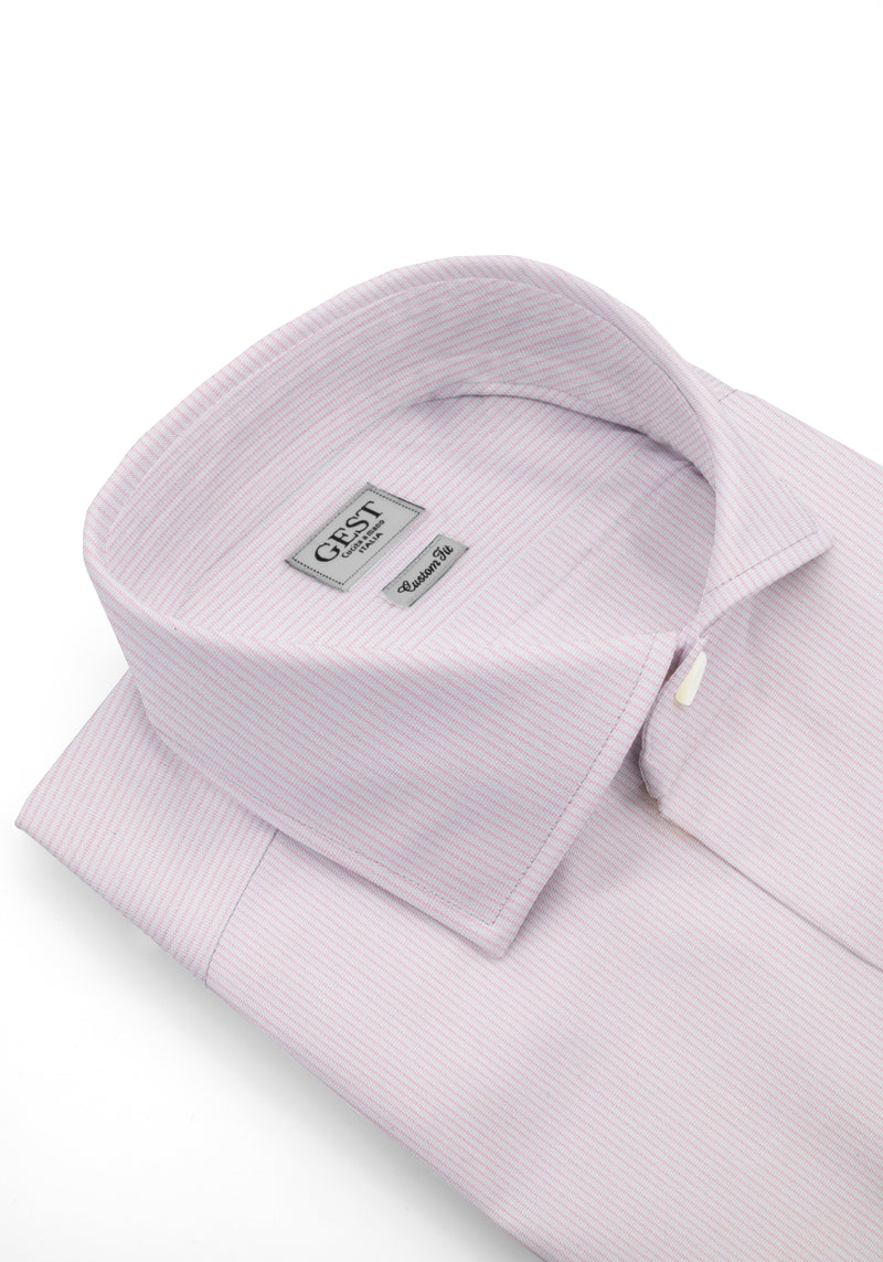 Camicia Popeline 120 Rosa - Vista Frontale - Camicia Cotone Italiano - Gest Camiceria Online — Camicia Gest