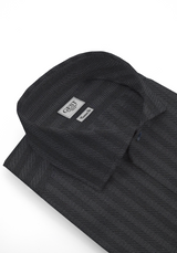 Camicia Air 100 Cotone Popeline a Righe Nere - Vista Frontale - Camicia Cotone Italiano - Gest Camiceria Online — Camicia Gest