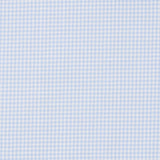 Camicia Cotone Zephir a Quadretti Azzurro - Vista Laterale - Camicia su Misura - Gest Cotone Italiano — Camicia Gest